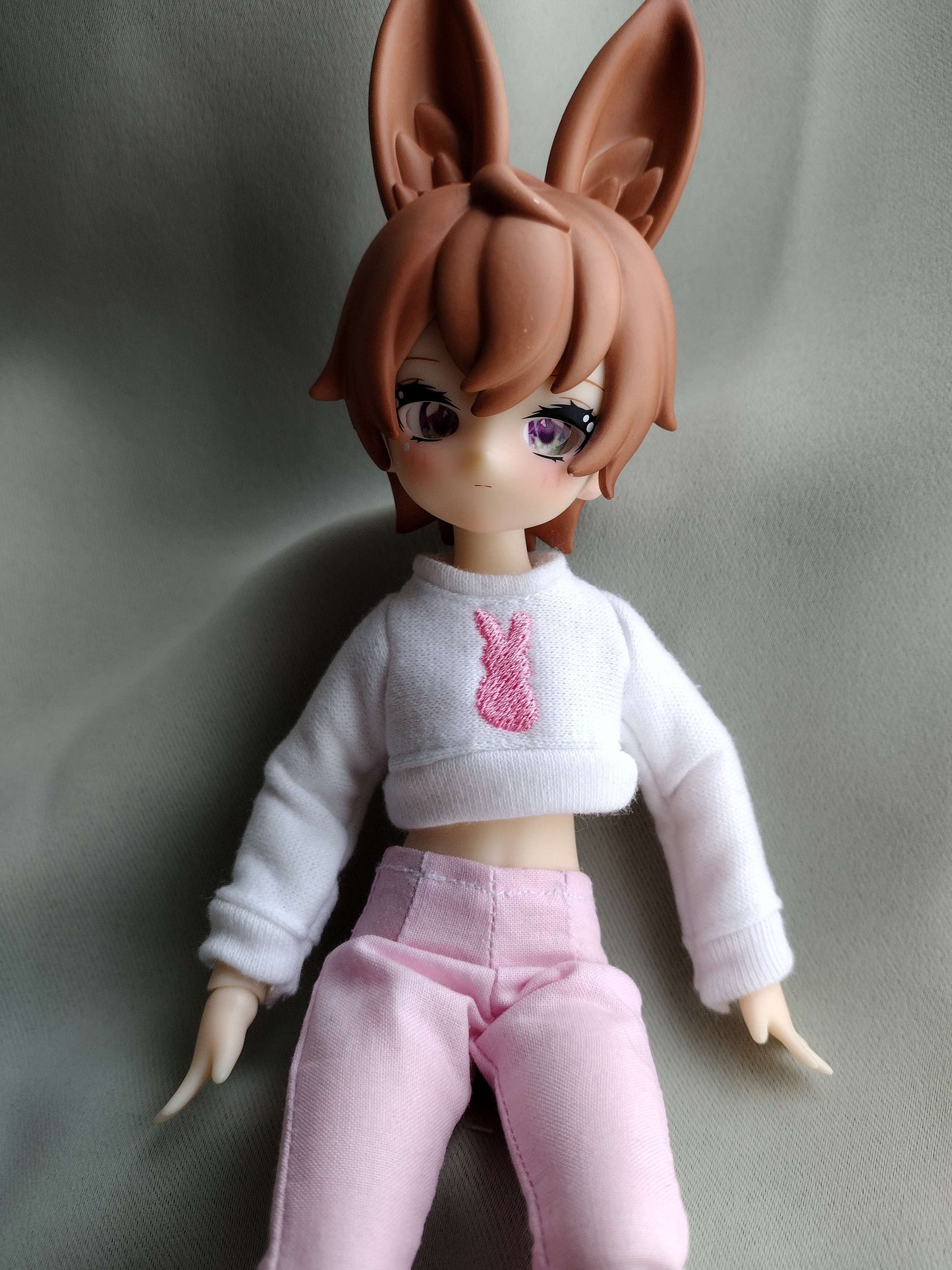 1/6 cozy Pink Bunny set